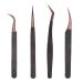 4Pcs Nail Art Tweezers - Stainless Steel Antistatic Tweezers for Eyelash Extensions & Beauty | International Shipping - Buy Online on SooperMarket.com
