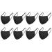 Reusable Cotton Fabric Fashion Protection Unisex Black Cotton Washable 8 Pack.