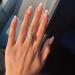 JUSTOTRY 24 Pcs Oval Short False Nails White French Press on Nails Pattern Nude Fake Nails Short with Nail Glue Glossy Almond Stick on Nails for Women Nails Fake Nail for Nails Art white O5