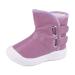 LACOFIA Toddler Boys Girls Anti-Slip Rubber Sole Waterproof Winter Warm Snow Boots 5 UK Child C Purple