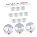 FRCOLOR 20 Pcs Cosmetic Lotion Bottles & Makeup Brushes - Portable Cream Boxes for Travel - Multifunctional White Ointment Containers - Buy Online on SooperMarket.com