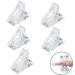 nuoshen 5 pcs Transparent Nail Tips Clip Poly Gel Quick Building Nail Clamps Finger Extension UV LED Quick Nail Builder Kit Plastic Manicure Tools for Poly Gel