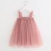 PythJooh Baby Girl Tulle Dress with Butterfly Wings Tutu | Sleeveless Princess Dress for Toddlers | Daisy Stars Sundress for 0-4 Years | 2-3 Years, Dusty Pink - Buy Online on SooperMarket.com