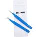 2 Pieces Diamond Grip Eyelash Tweezers Professional Set- COSSMOO Straight And Angled Curved L-Shape Volume Tweezers For Lashes Extension Pointed Individual Application Tweezers For False Lash - Buy Online on SooperMarket.com