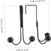 NAMOARLY 2pcs Double Hook Wall Mounted Clothes Rack Door Clothes Hangers Punch- Hook Back Door Nail 14x9cm Black - Buy Online on SooperMarket.com