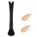 Nose Makeup Brush Nose Contour Brush U-shaped Double Ended Nose Sculpting Brush Precise 2 in 1 Puffy Makeup Brush for Blush Highlight Easy Contour Beginners Professional (All Black)