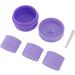 Travel Silicone Makeup Containers Trinkets Pills Silicone Cream Jars with Spoon Leakproof Portable for Outdoor (Purple) - Buy Online on SooperMarket.com