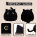 DNFASCHI Black Cat Plush Pillow Toy - Soft Stuffed Animal Cat Plushie for Kids - 20cm Cute Black Cat Stuffed Doll - Birthday for Boys Girls (Black-20cm) (HMHM20CM) - Buy Online on SooperMarket.com