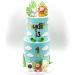 Personalised Elephant Cake Topper - Edible Fondant Safari Jungle Cupcake Decorations with an Edible Glue - Kids Birthday Supplies - Buy Online on SooperMarket.com