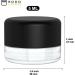 200 Pack 5ml Thick Clear Glass Containers with Black Child Resistant Lids for Oil  Lip Balm  Wax  Cosmetics - Buy Online on SooperMarket.com
