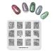 Nail Stamping Plate Hair Braid Twist Flower Multi-Pattern Stamping Stencil Print Image Nail Art Stamper Tool Nails FA004