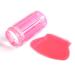 Nail Art Stamper Silikon Nagellack Transfer Stamper und Schaber Set DIY Polish Manicure Tool(rot) Transparent