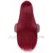 HBINGBING Long Straight Red Lace Front Wig for Women | Natural Look Middle Part Synthetic Hair - Buy Online on SooperMarket.com