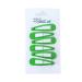 6 PCS Metal Snap Hair clips Snap Pins Hair Grip 5CM Long (Green)