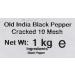 Old India Black Pepper Cracked 10 Mesh 1kg - Premium Quality Spice for Culinary Delights - Buy Online on SooperMarket.com