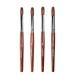 Alexnailart 4pcs Kolinsky Sable Nail Brush Acrylic Brush for Acrylic Powder Nail Art Pen with Red Wooden Handle Manicure Design Set