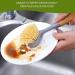 Garta 4 Pieces Long Handle Dish Brush Wooden Dish Brush with Bamboo Handle Bristles Dish Scrubber with Built-in Scraper - Buy Online on SooperMarket.com