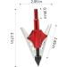 100 Grain Majarro Crossbow Broadheads for Deep Penetration - Tough Steel, Compound & Crossbow Red-001 - Buy Online on SooperMarket.com