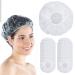 16-Pack Clear Disposable Shower Caps - Home & Hotel Use | Elastic Plastic Bath Hair Protection - Buy Online on SooperMarket.com