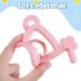 Sratte 3 Pack Silicone Baby Teething Toys for Babies 0-6 Months - Anti-Drop Hand Teether Set for Sucking Needs - Less Dust Baby Chew Toy - Perfect Baby Gift - Buy Online on SooperMarket.com