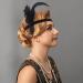 Handcess 1920s Flapper Feather Headband Black Feather Beaded Headband Women's Vintage Flapper Headpiece 20's Theme Cocktail Hair Accessories for Costume Prom Carnival Theme Party - Buy Online on SooperMarket.com