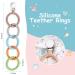 Vicloon Baby Teething Rings Clip Set - Cooling & Soothing Toys for Newborns - Safe Silicone Teething Ring (Blue/Grey/Orange/Green) - Buy Online on SooperMarket.com