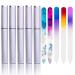 5 Pack Glass Nail Files with Case Crystal Glass Fingernail Files Double Sided Glass Nail File Mixed Color Manicure Set for Gentle Nail Care for Women Girls Christmas Multi-colored