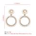 Chargances Boho Baroque Round Pearl Hoop Dangle Earrings with Crystal Accents - Gold | Fashion Stud Earrings for Women and Girls - Buy Online on SooperMarket.com
