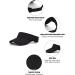 Zando Sun Visor Hat for Women Men - Adjustable Sport Outdoor Visor with UV Protection - Black - Buy Online on SooperMarket.com