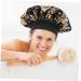 PLAFOPE Satin Sleep Cap Set - Elastic Headband & Broadside Shower Cap - Girls Hair Ties - 26x26cm - 2pcs - Buy Online on SooperMarket.com