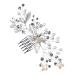 FOYTOKI Handmade Crystal Tiara Bridal Hair Comb Wedding Hair Accessories for Brides Wedding Hair Comb for Brides Bride Headpieces for Wedding Bridal Rhinestone Headpieces Bridal Headdress