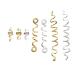 KALLORY 16 Pieces Spiral Hair Alloy Spiral Jewels Retro Dreadlocks Cuffs Accessories for Braid