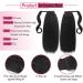 Kinky Straight Ponytail Extension with Bangs for Black Women Yaki Straight Wrap Arpund Pony Tail Hair Clip in Ponytail Extension Magic Paste Natural Looking Hair Hairpiece for Daily Party Use (Black) 20 inches Black - Buy Online on SooperMarket.com