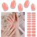Foyute Semi Cured Gel Nail Strips 20 Pcs Soft Self-Adhesive Gel Nail Polish Wraps Sticker for Salon-Quality Manicure Set Long Lasting Easy to Apply & Remove Nail File & Wooden Stick (Tangerine)