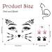 Cat Face Gems & Rhinestones for Women & Kids | Stick-On Whiskers & Body Gems | Perfect for Rave & Halloween Makeup - 4 Sheets - Buy Online on SooperMarket.com