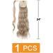 Prinfantasy Long Wavy Ponytail Hair Extension 24 inch - Synthetic Hairpiece for Women | MW136 GBMW136 - Buy Online on SooperMarket.com