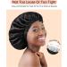 Mikimini X-Large Satin Bonnet for Sleeping - Black+Silver Reversible Double Layer Hair Cap - Soft Stretchy Hair Care Bonnet for Women - Buy Online on SooperMarket.com
