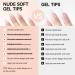 Gelike EC 240PCS Colored Gel X Nail Tips Medium Almond 2 in 1 X-Coat Tips - Sheer Nude | 12 Sizes for Salon & Home DIY - Buy Online on SooperMarket.com