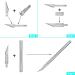 Stainless Steel French Nail Cutter Set with 5 Spare Blades for Acrylic Nails - Manicure Edge Trimmer Tool for Perfect Smile Line, Easy French Tip Cutting - Buy Online on SooperMarket.com