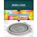 Freetune Collapsible Shaving Bowl - Portable Silicone Rubber Multi Purpose Bowl - Pocket Size, Durable & Flexible (Gray) - Buy Online on SooperMarket.com