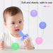 4PCS Cross Design Silicone Baby Teether Set with Lanyard - Teething Toy for Newborns, Ideal Kids Gift - Buy Online on SooperMarket.com