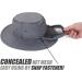 USHAKE Safari Hat with Hidden Net Mesh - Grey | Sun Protection Bucket Hat for Outdoor Activities - Buy Online on SooperMarket.com