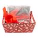 Christmas Pre-filled Hamper Baskets Set with Handles (Red Candy Cane Single) Single Red Candy Cane
