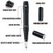 Permanent Eyebrow Makeup Wireless Tattoo Pen Kit with 15 Cartridge Needles - Luxurious Black Tattoo Kit for Eyebrow Lip Eyeliner Microblading Ombre Powder Brows - Buy Online on SooperMarket.com