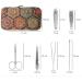 Cork Manicure Pedicure Kit 6 Pieces Stainless Steel Nail Scissors and Cuticle Tools Set with Cork Box - Buy Online on SooperMarket.com