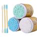 600 Counts Cotton Swabs Natural Double Tipped Organic Cruelty Free Ear Buds D02