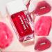 Fruit Pearlescent Plumping Lip Oil  Pearl & Shimmer Mini Lip Gloss Kit  Lip Care Hydrating Lip Gloss Tinted Lip Balm  Long Lasting & Nourishing Lip Glow Oil  Non-sticky Fresh Texture (Strawberry) 04 Strawberry