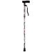 PCP Mobility Adjustable Travel Folding Cane Fritz Handle Cats with Mahogany Handle 3/4-Inch Tip Size