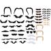 Fake Eyebrow Beard Set Short Flannel Artificial Eyebrow and Moustache Easy to Apply Soft Material Application Occasion Applicable People - Buy Online on SooperMarket.com