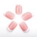 Novo Ovo Press On Nails - Short Oval Nude Pink Orange French Tips | Artificial Fingernails for Valentine's Day - Buy Online on SooperMarket.com